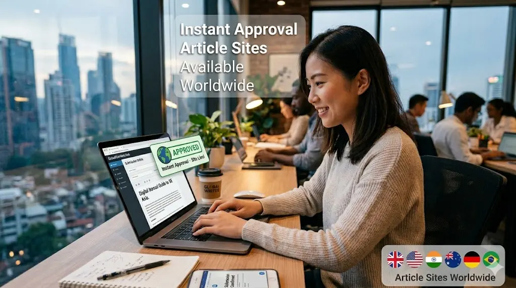 Instant Approval Article Sites Available Worldwide
